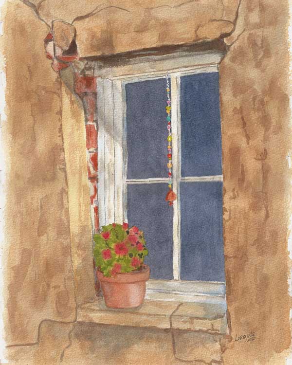 Old Window Watercolor