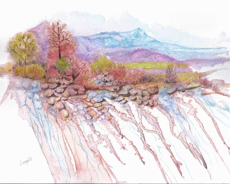 Pruple Hills Watercolor