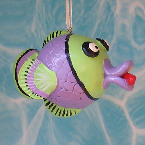Tropical yard art fish ornaments