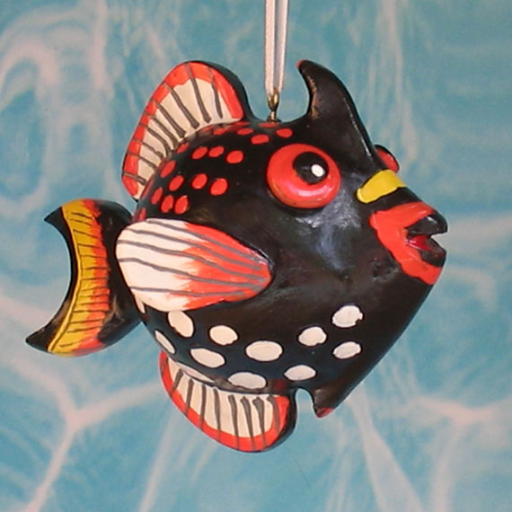 Clown triggerfish yard art fish ornaments